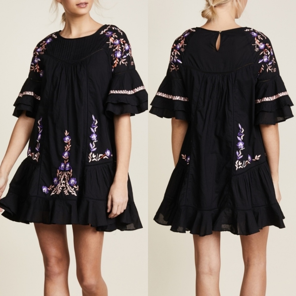 Free People Pavlo Embroidered Dress XS